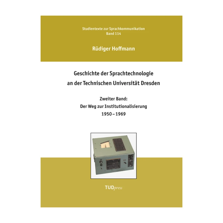Cover "Geschichte der Sprachtechnologie an der Technischen Universität Dresden"; © THELEM