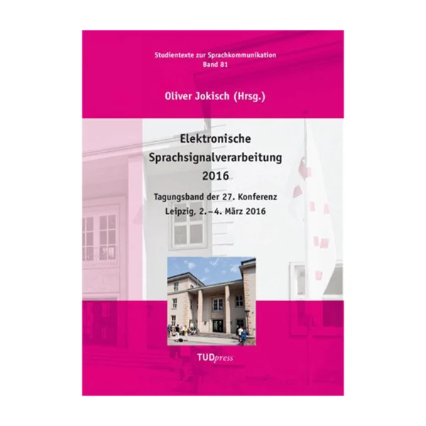 Cover "Elektronische Sprachsignalverarbeitung 2016"; © THELEM