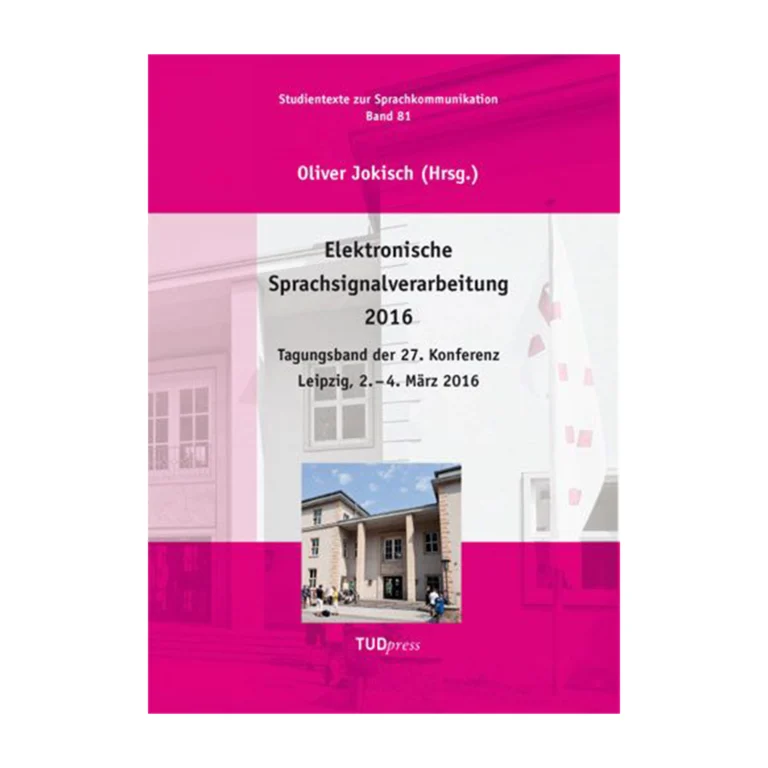 Cover "Elektronische Sprachsignalverarbeitung 2016"; © THELEM