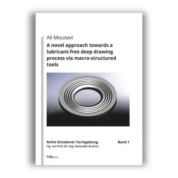 Cover "A novel approach towards a lubricant-free deep drawing process via macro-structured tools"; © THELEM